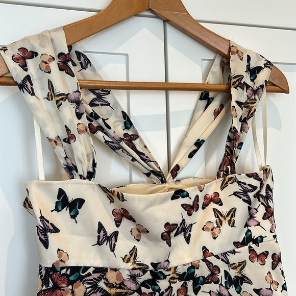 Ted Baker London Butterfly Halter Dantout Dress Women Size 8 - Picture 17 of 17